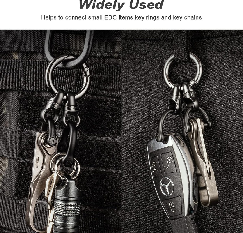 Portachiavi in titanio con mos - Edc Carry Clip recensione e prezzo